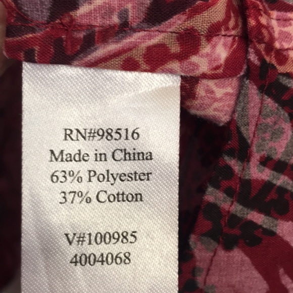 COLDWATER CREEK Gauzy Summer Wrinkle Resistant Fabric Abstract Floral Design - Picture 15 of 15